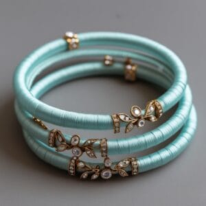 Pastel silk bangles for soft styling