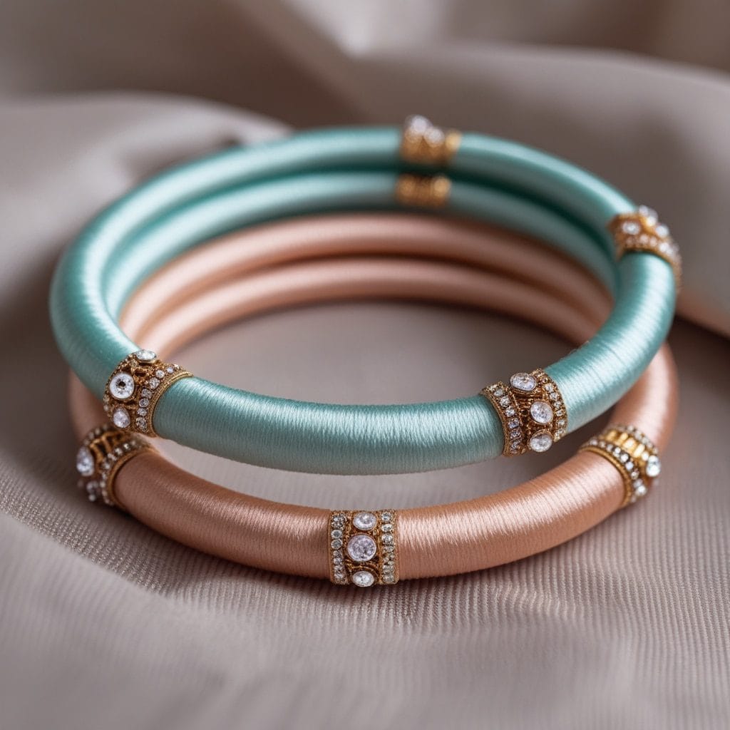 2025 Silk Thread Bangles Bridal Design 2025 bridal silk thread bangles styled with traditional lehenga