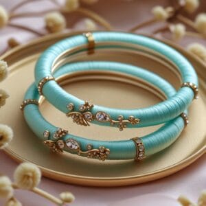 Cultural wedding silk bangles modern fusion style