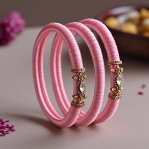 Handmade bridal silk thread bangles for wedding day