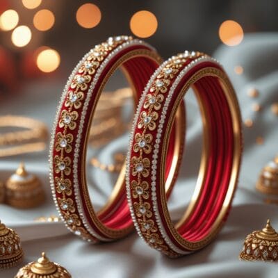 ethnic silk thread bangles for pre wedding ceremony