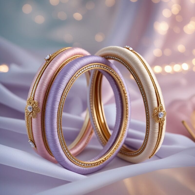 Lightweight silk bangles for Haldi ceremony bridal styling