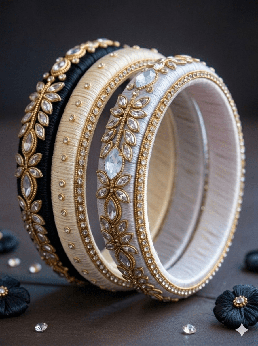 Modern black silk thread bangles styling and trend guide