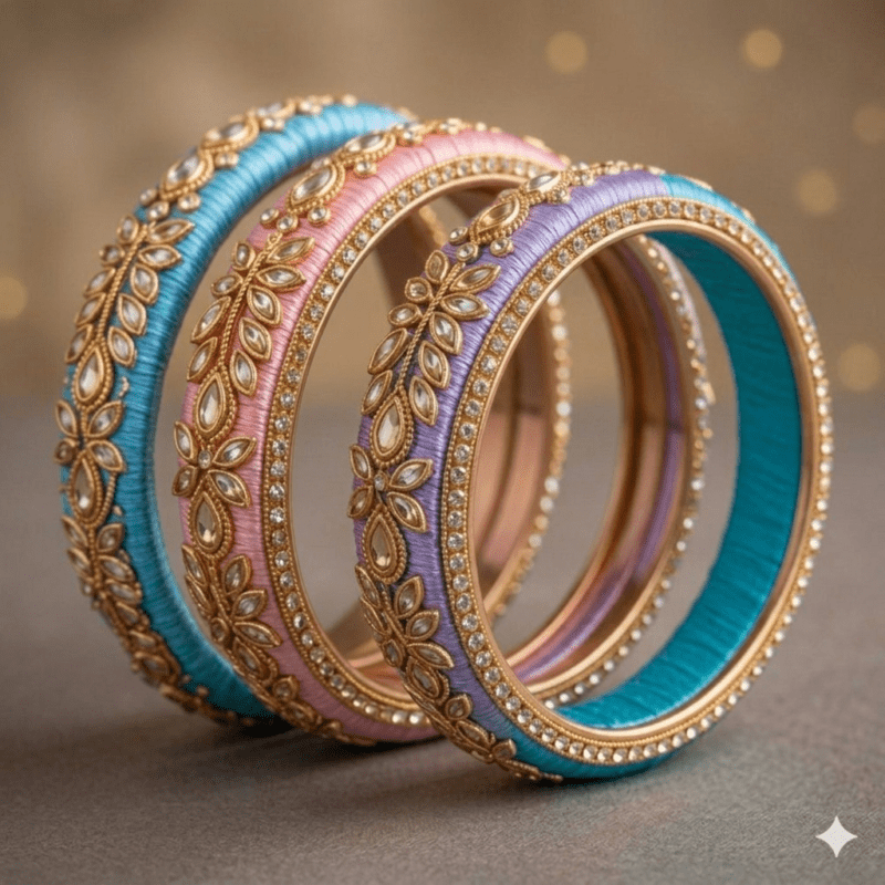 Modern stunning silk thread bangles trending in 2025 weddings