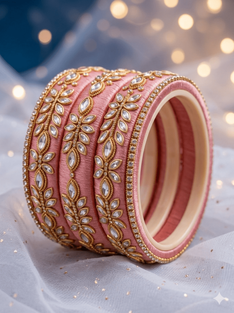Kundan Silk Thread Bangle collections
