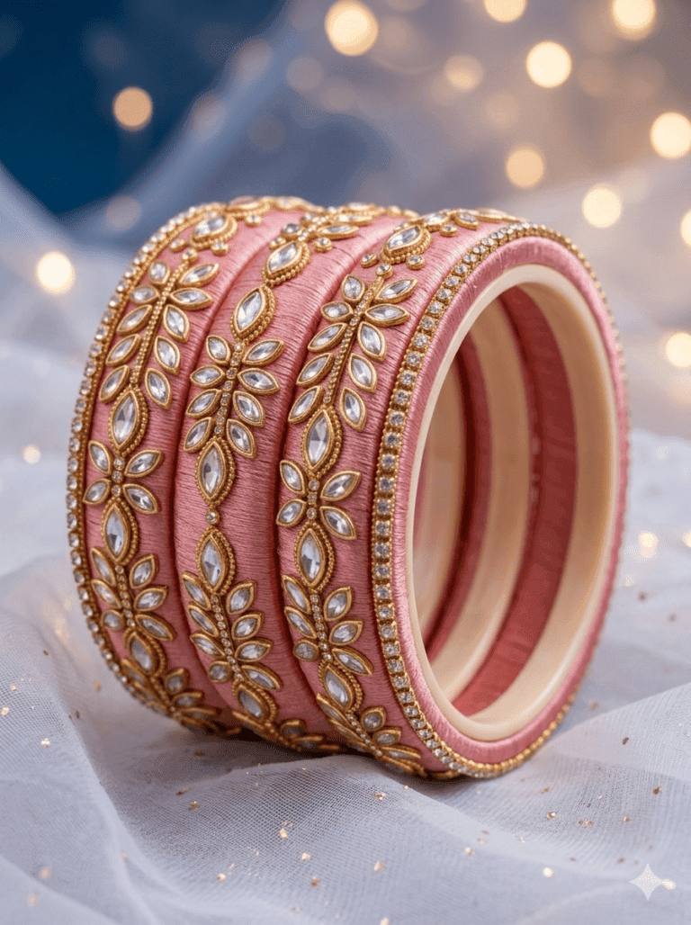 Kundan Silk Thread Bangle collections