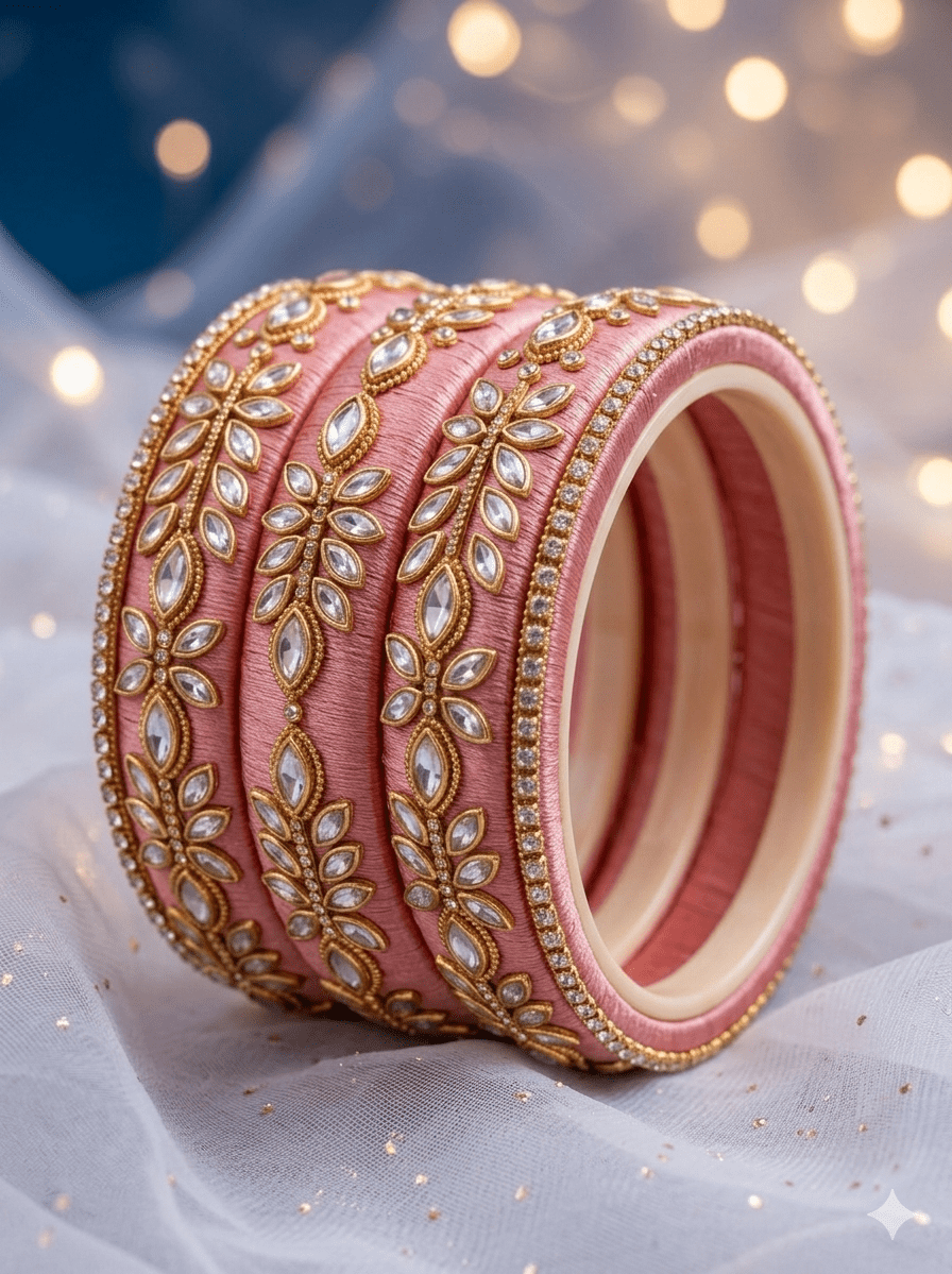 Kundan Silk Thread Bangle collections