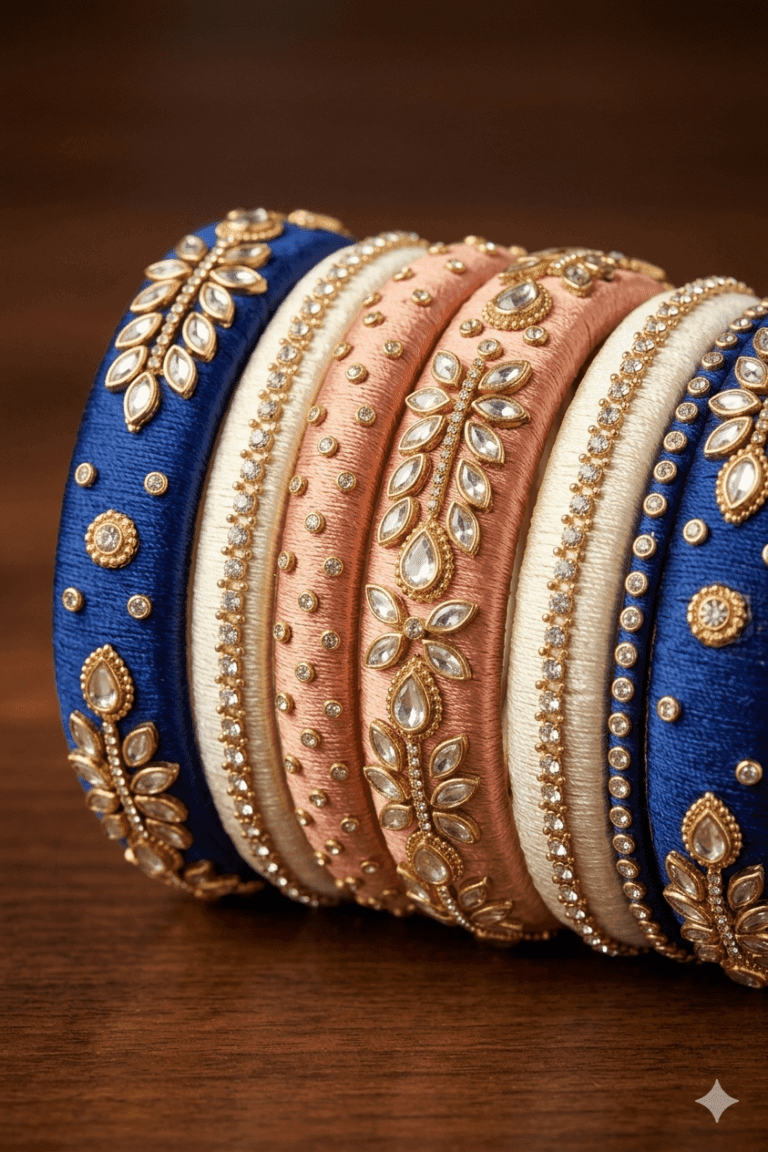 modern silk thread bangles color trend