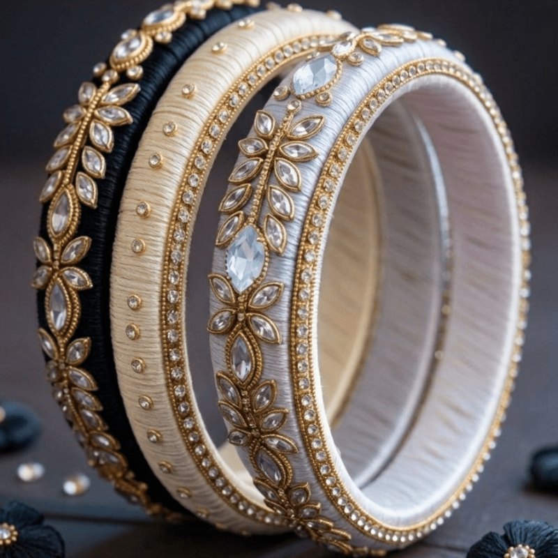 Modern black silk thread bangles styling and trend guide