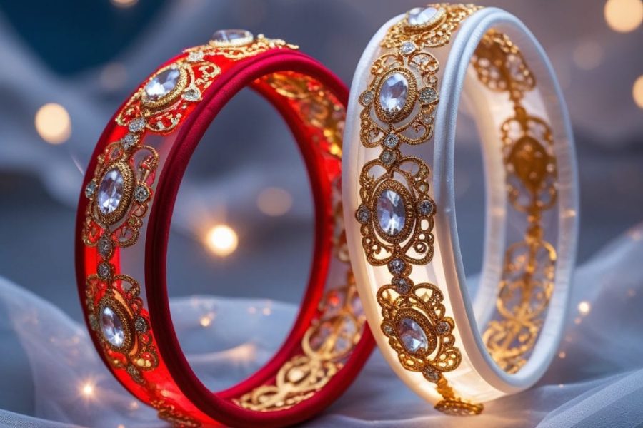 luxury bridal silk bangles