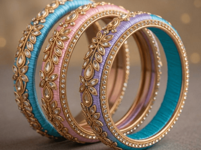 Modern stunning silk thread bangles trending in 2025 weddings