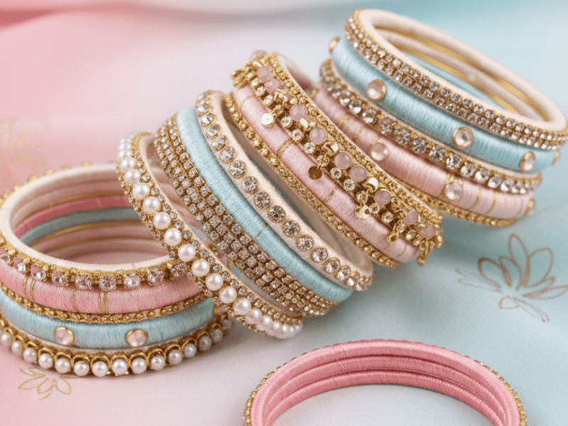 Elegant silk thread bangles collection for all pre-wedding ceremonies