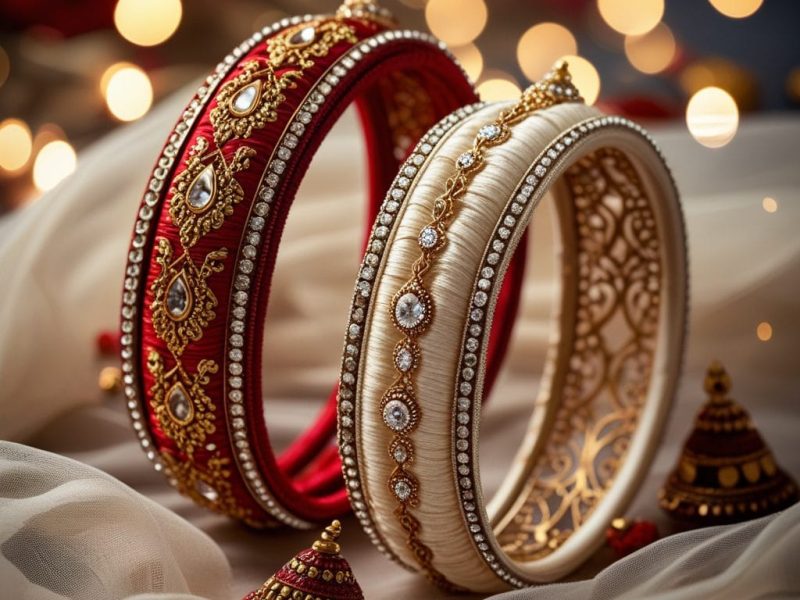 Handmade silk bangles for Mehendi ceremony