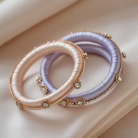 Wedding jewelry trends 2025 silk bangles on bride’s hands