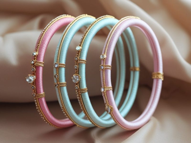 modern handmade silk bangles made by skilled artisans